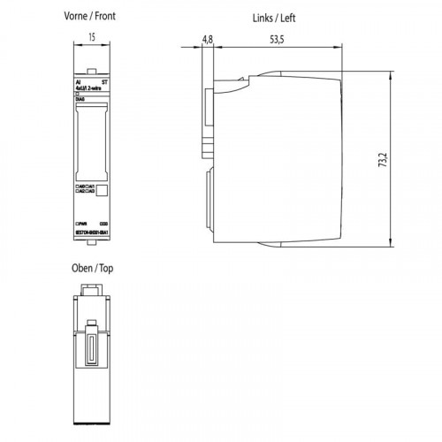 6ES7134-6HD01-0BA1 модуль аналового входу, AI 4X U/I