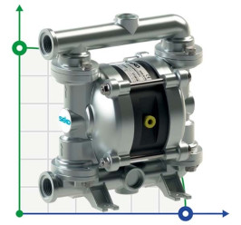 Pompe à membrane pneumatique SEKO Duotek AF30 AISI316