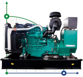 Industrieller Dieselgenerator XHYV-80GF mit ATS, motor Volvo 100kVA, 80kW, 380V/50HZ offene Art
