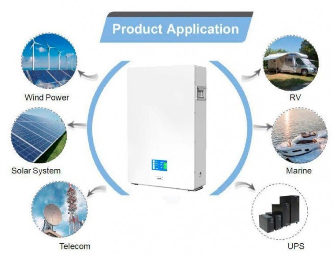 Batería CLW-51.2V 200Ah, LiFePO4, LFP con pantalla táctil, montaje en pared