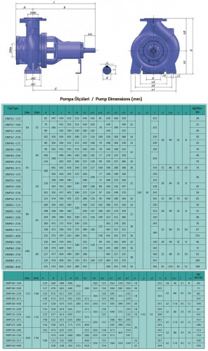 Bomba monocelular en voladizo ENP 100-200, 200m3/h, 60m, 45 kW, 3000 rpm, acero al carbono, Ex, PLAN 01 API SEAL