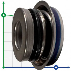 Торцевое уплотнение для мотопомпы R-6C 15, SIC/SIC, NBR, 304