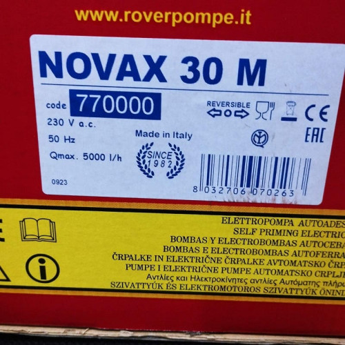 Bomba de trasiego de vino NOVAX 30M