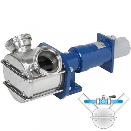 Импеллерный насос для перекачки деликатных жидкостей LIVERANI MID MAXI 80 +BY-PASS NR 50cc 150-600 об/мин с гидроприводом