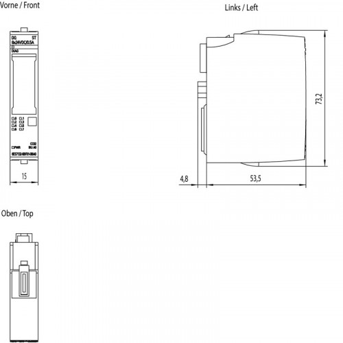 6ES7132-6BF01-0BA0 Module de sortie DQ 8x 24VDC/0.5A