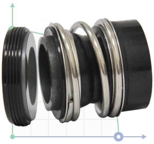 Mechanical shaft seal R-MG12 33, SIC/SIC, NBR, 304, G60