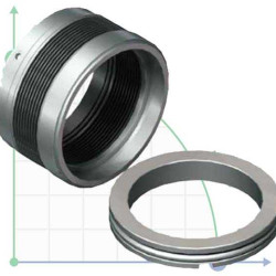 Metal bellows seals R-680 100, SIC/SIC, VITON, AM350/316