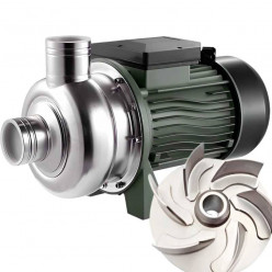 Open impeller wort pump TS100, 0.75 kW, AISI 304, 220V/50Hz, 2900 rpm
