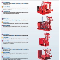 Electric fire extinguishing pump station BEEJ 300/6-25-4 (19 l/s, 60m, 18.5kW)