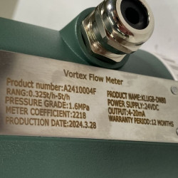 DN80 Edelstahl-Wirbel-Durchflussmesser KLUGB PN16 RF DIN-Flansch, für Dampf 0.325-5 t/h <1,6 MPa, <250°C, 4-20mA, ExdIIBT6