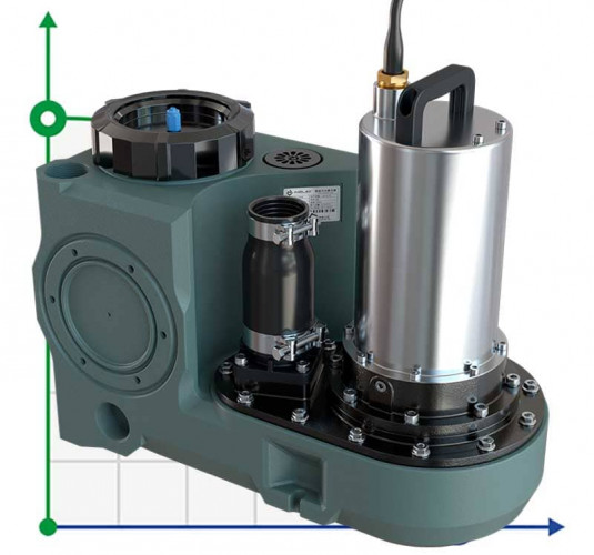 Urządzenie do podnoszenia ścieków ze zdalnym sterowaniem AIZL-750W Pro, 22,5/11,5, 0,75 kW, 220 V, 2800 obr./min