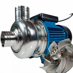 Pompe pour moût de bière à pellets TS150, 1,1 kW, AISI 304, 220 V/50 Hz, 2 900 tr/min avec turbine ouverte