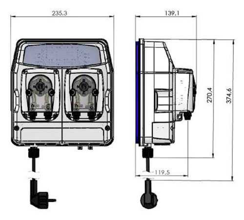 Dosier-und Kontrollstation für Schwimmbäder ETwin PDP 0101 pH-Rx