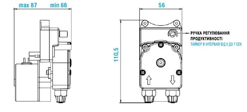 Peristaltic pump F-T 0101 24Vdc SANTOPRENE