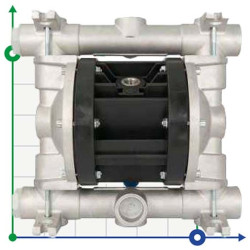 Pneumatic diaphragm pump BOXER 90 ALU IB90-ALHTAAT--