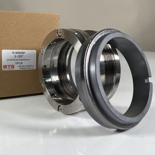 Высокотемпературное торцевое уплотнение R-609 3.1/2, CAR/SIC, GRAPHITE, AM350/316, ВР
