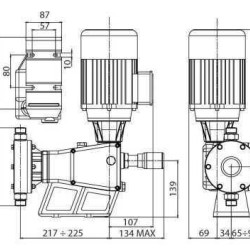 Pompe doseuse à membrane PDM-D AP 478/3 400/3/50 0,37