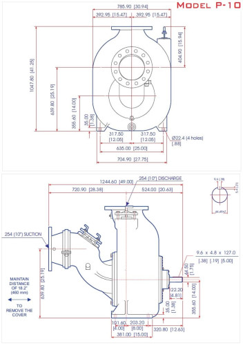 Self-priming pump for slag transportation P-10, 40/770, 75 kW, without motor