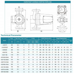Циркуляционный насос HGR750-DN50, 380V с мокрым ротором