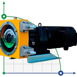 Industrial hose pump JXHIN-10-AL-CSM-P, 57 l/h, 0,37 kW, 10 bar, 380V
