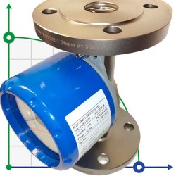 DN25 Stainless steel flow meter rotameter KLZZ PN6 (alcohol 40%), 0.63...6.3 m3/h, 4-20mA, Ex