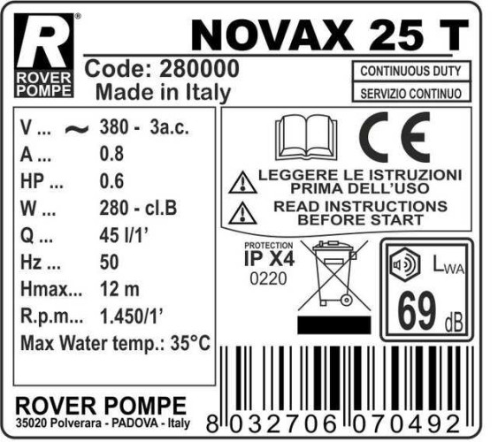 NOVAX 25 T liquid ring pump