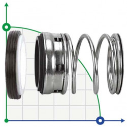 Торцевое механическое уплотнение R-T1 1.3/8, TC/TC, VITON, 304, WG