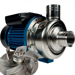 Pompe pour le lavage des légumes et des fruits TS100, 0,75 kW, AISI 304, 380 V/50 Hz, 2 900 tr/min avec turbine ouverte