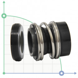 Mechanical shaft seal R-MG12 90, CAR/CER, VITON, 304, G4
