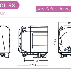 Pompe doseuse péristaltique AQUA PDP SIMPOOL RX 03-01 - 230V - SANTOPRENE - COMPLETE BLANC - ADPST1