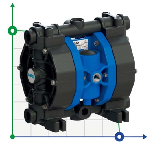 Pompe à membrane pneumatique SEKO Duotek AF50 PVDF
