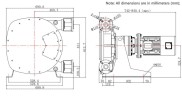 Pompe à tuyau industrielle JXHIN-40-CI+SS-CSM-P, 3.28 m3/h, 2,2 kW, 16 bar, 380V