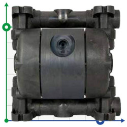 Pneumatic diaphragm pump MICROBOXER PVDF IMICR-FC-MTTFT--