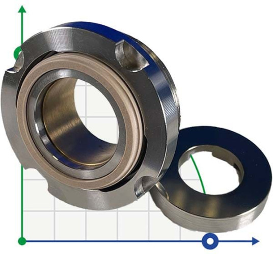 Sello mecánico Cryostar R- MFLC12 27,5, PPCF/TC, VITON, 316