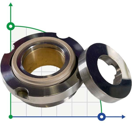 Sello mecánico Cryostar R- MFLC12 27,5, PPCF/TC, VITON, 316