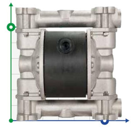 Насос DEBEM MICROBOXER ALU+PTFE пневматичний мембранний IMICR-AL-MTTLT--