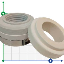 Wellendichtung R-10R 2.5/8, SIC/SIC, PTFE, 304, V