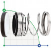 Gleitringdichtung R-21 2.1/4, CAR/SIC, VITON, 304