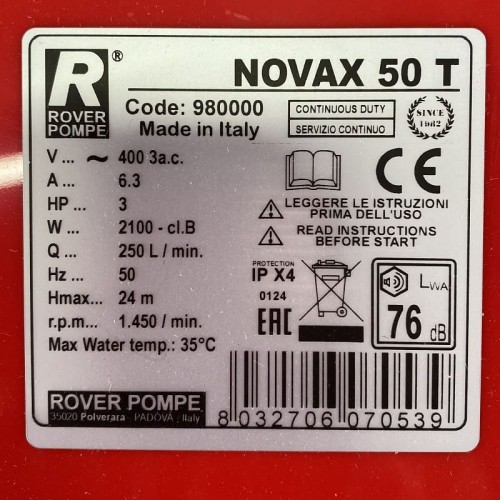 NOVAX 50 T liquid ring pump