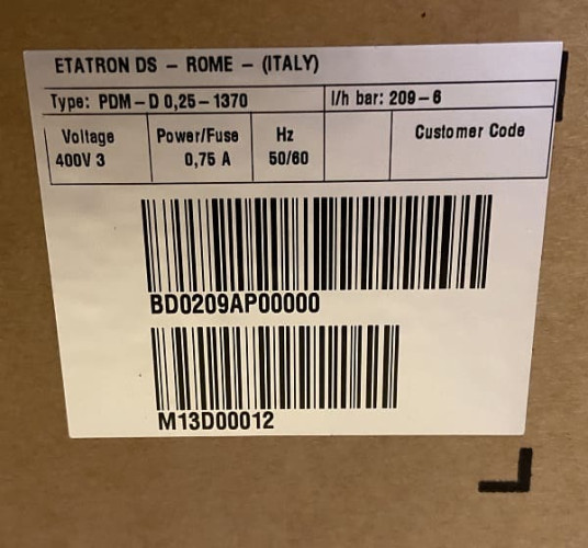 Мембранный насос-дозатор PDM-D AP 209/6 400/3/50 0,25