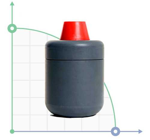 Amortyzator 0,05 L, PVC - FPM, 3/8 cale
