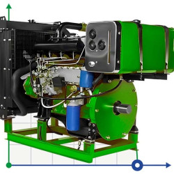 Motor diesel PD 4102, 62kW, 3000rpm sustitución motor eléctrico