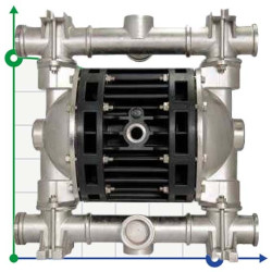 The pneumatic diaphragm pumps BOXER 150 AISI 316 IB150-A-HTTAT--