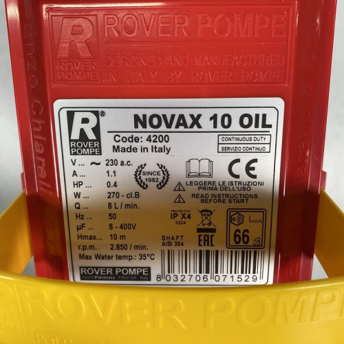 Bomba de aceite vegetal NOVAX 10 Oil