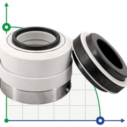 Уплотнение торцевое PTFE сильфонное R-WB2T 35, SIC/SIC, PTFE, 304