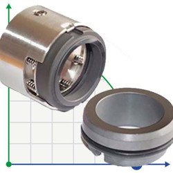Joint d'extrémité d'arbre R-H75 55, CAR/SIC, EPDM, 304, G9
