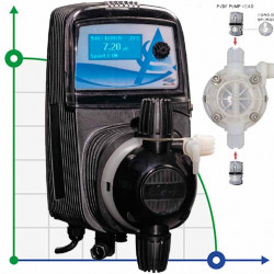 Pompa dozująca do utrzymania poziomu pH PDE HC151+ PH-RX M60 240V PVDF-CE-VT, 1-10 l/h, 7-1 bar