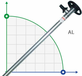 1000 mm, AL bare part (pipe) to the barrel pump