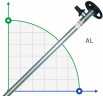 1000 mm, AL bare part (pipe) to the barrel pump