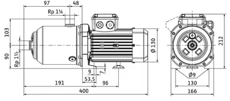 MEDANA CH1-L.1002-1/E/E/10T Pompe multicellulaire WILO pour l'alimentation en eau